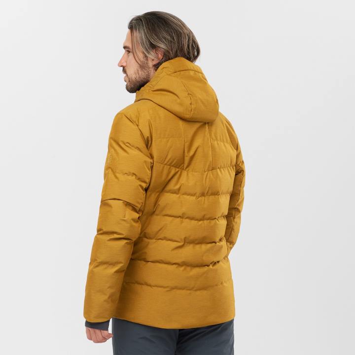 T884935 Salomon bronz barna-kömény-hanga férfi hőszigetelt kapucnis kabát snowshelter bronz barna-kömény-hanga