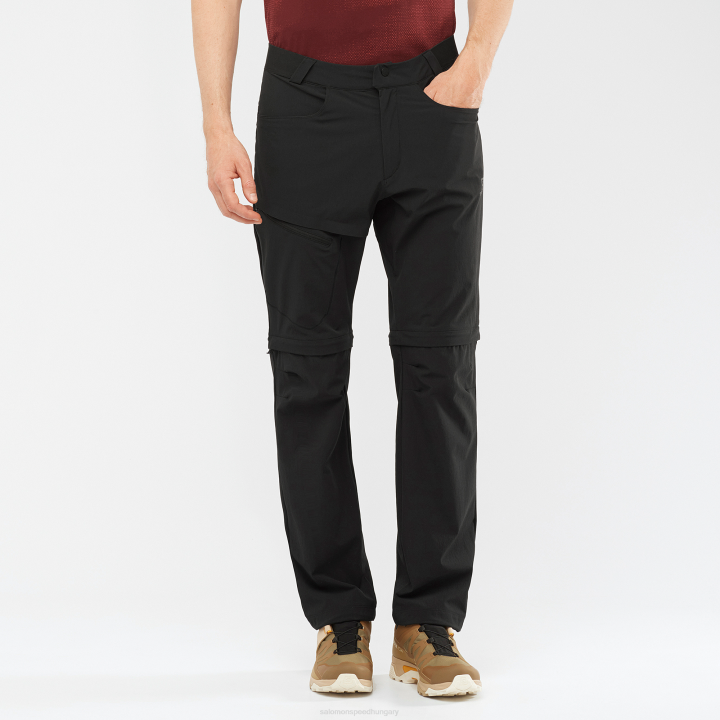 T884956 Salomon fekete férfi nadrág wayfarer fekete cipzárral