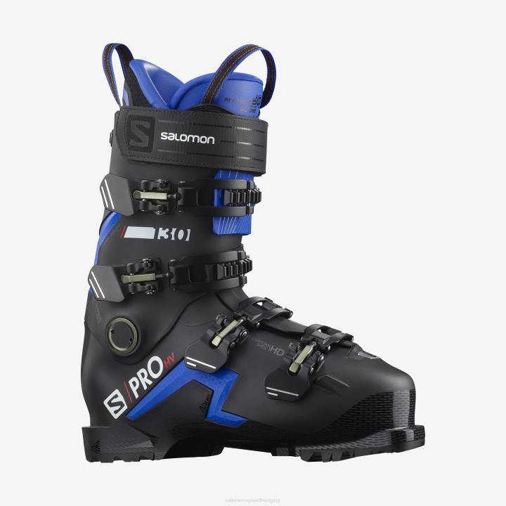 T8841177 Salomon fekete-faj kék-piros férfi on-piste csizma s/pro hv 130 black-race kék-piros