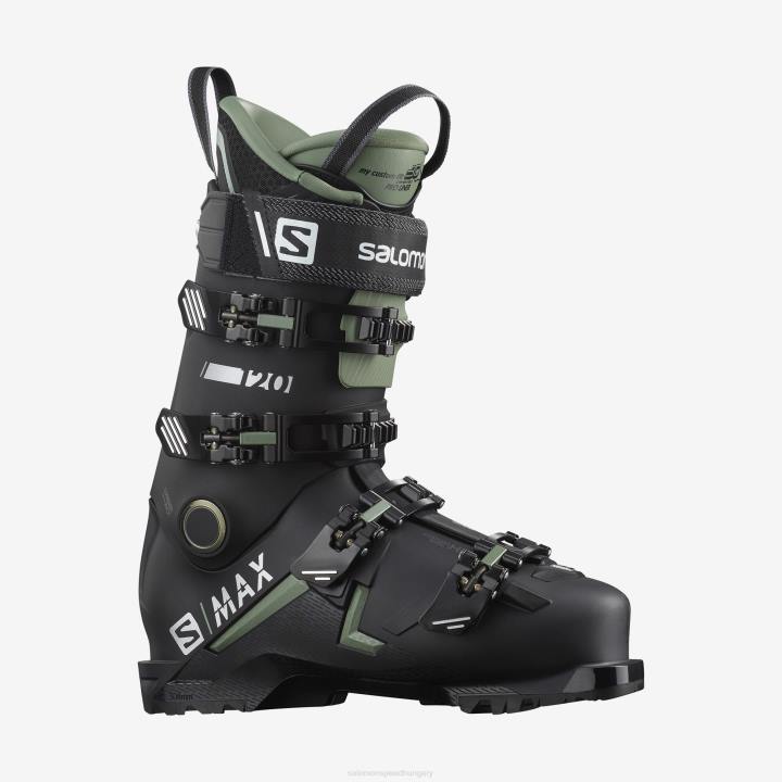 T8841178 Salomon fekete-olaj zöld-ezüst férfi on-piste csizma s/max 120 fekete-olaj zöld-ezüst