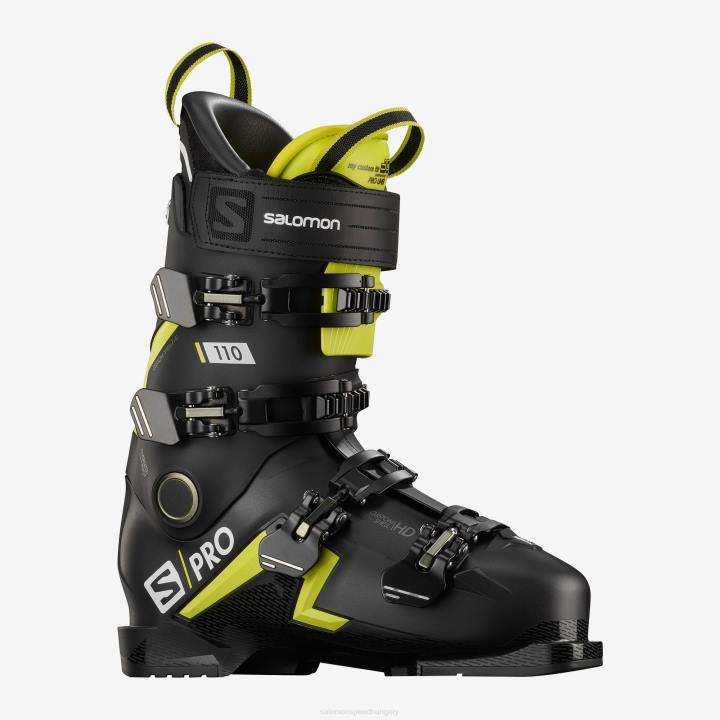 T8842165 Salomon fekete-sav zöld-fehér férfi on-piste csizma s/pro 110 fekete-sav zöld-fehér