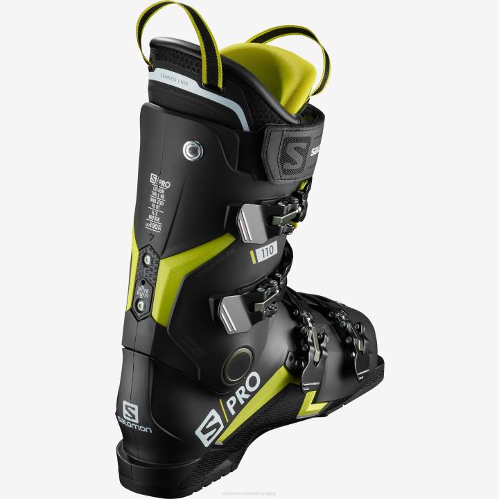 T8842165 Salomon fekete-sav zöld-fehér férfi on-piste csizma s/pro 110 fekete-sav zöld-fehér