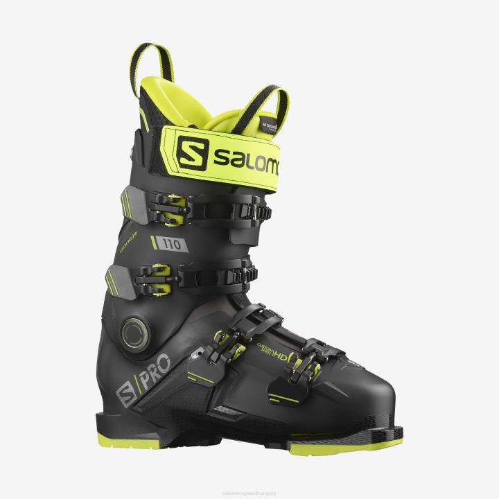 T8842166 Salomon fekete-sav zöld-sötét ezüst férfi on-piste csizma s/pro 110 fekete-sav zöld-sötét ezüst