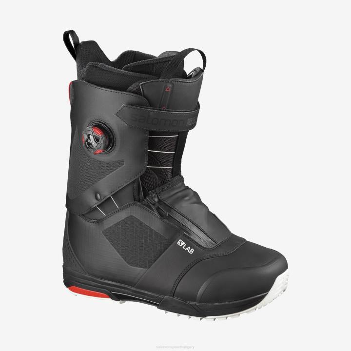T8841384 Salomon fekete-versenypiros férfi snowboard csizma trek s/lab black-racing piros