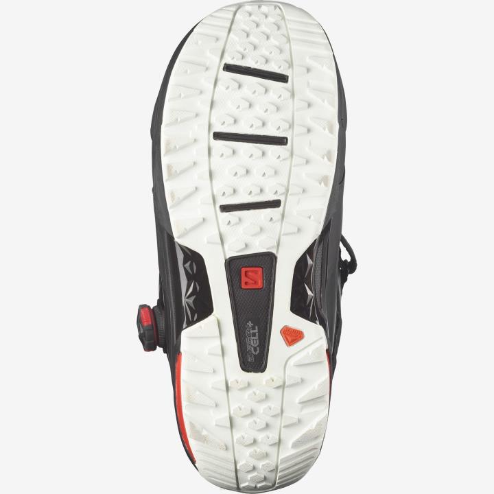 T8841384 Salomon fekete-versenypiros férfi snowboard csizma trek s/lab black-racing piros