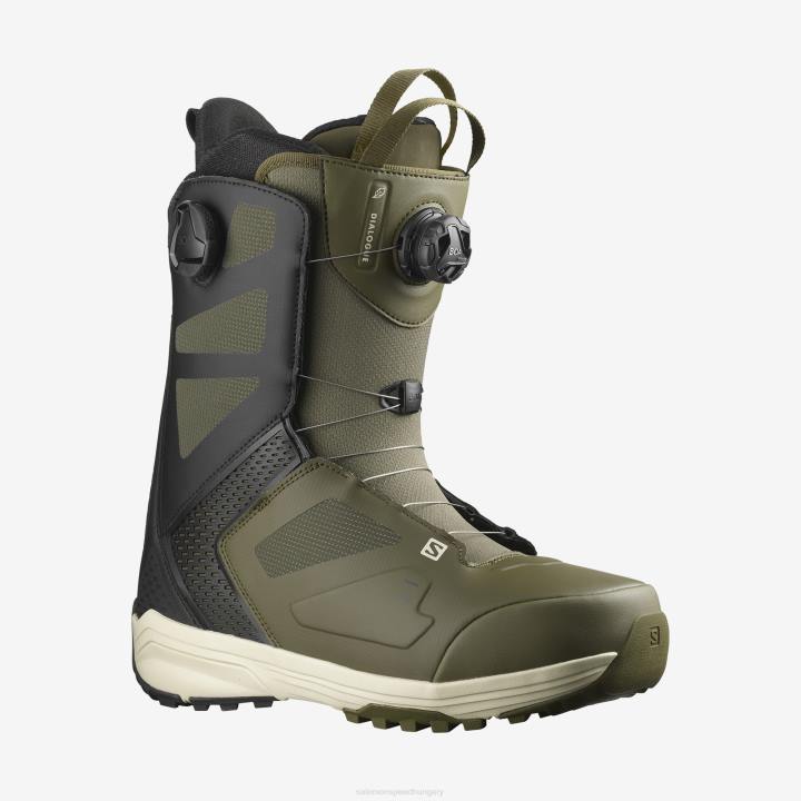 T8841387 Salomon olíva éjfekete-vetiver férfi snowboard csizma párbeszéd dual boa olíva éjfekete-vetiver