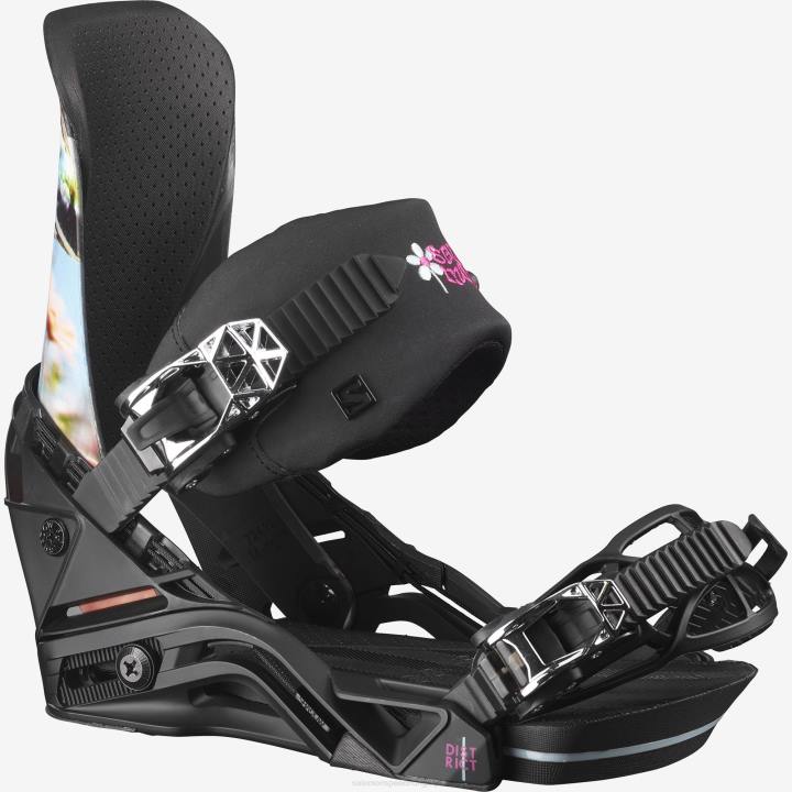 T8841408 Salomon fekete-virág férfi snowboard kötések kerületi fekete-virág