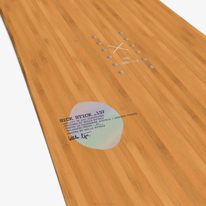 T884519 Salomon fa/fekete/fehér slimstick snowboard férfi fa