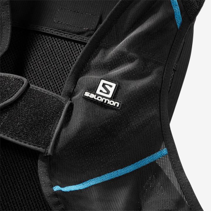 T884490 Salomon fekete kék flexcell hátvédő férfi fekete