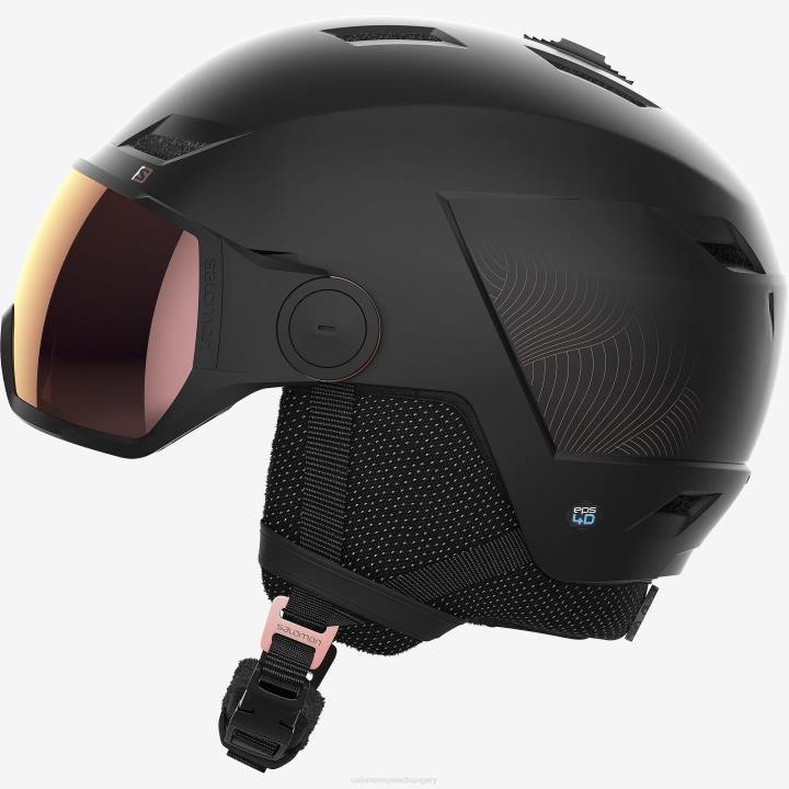 T8841291 Salomon fekete-rózsaszín arany női sisak icon lt visor sigma blk/rózsaszín fekete-rózsaszín arany