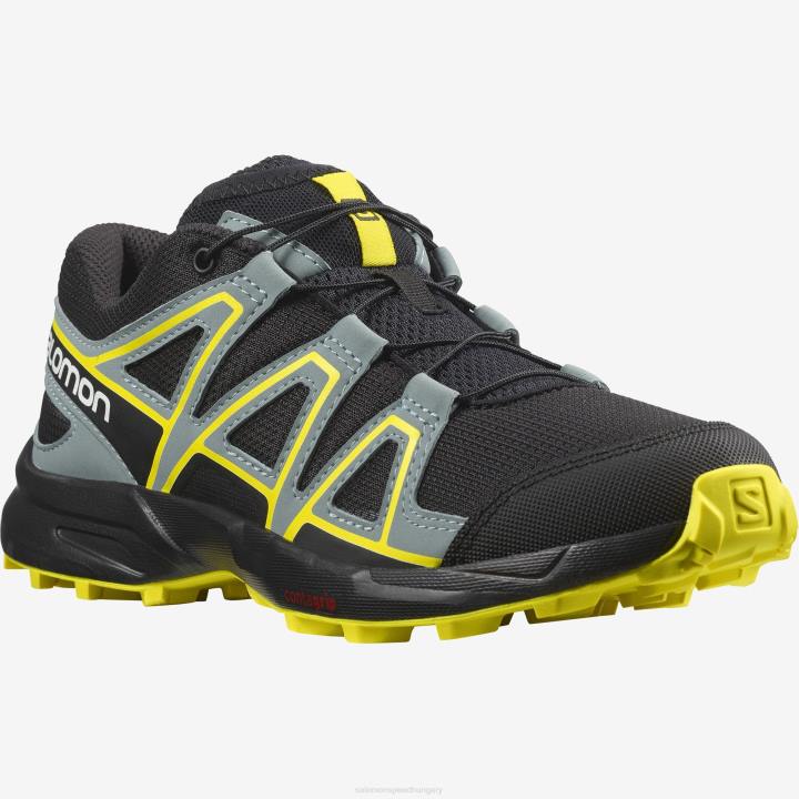 T8842985 Salomon fekete/ligetszépe speedcross cipő junior fekete ligetszépe