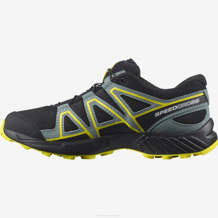 T8842985 Salomon fekete/ligetszépe speedcross cipő junior fekete ligetszépe
