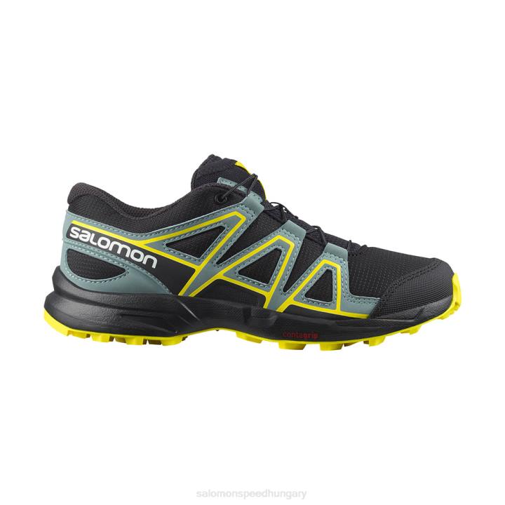 T8843710 Salomon fekete ligetszépe speedcross junior trail futócipő fekete-fekete-ligetszépe