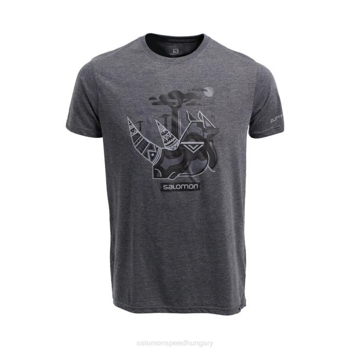 T8843739 Salomon fekete/szénszürke melanzs erős ss tee b fekete/szénszürke melange