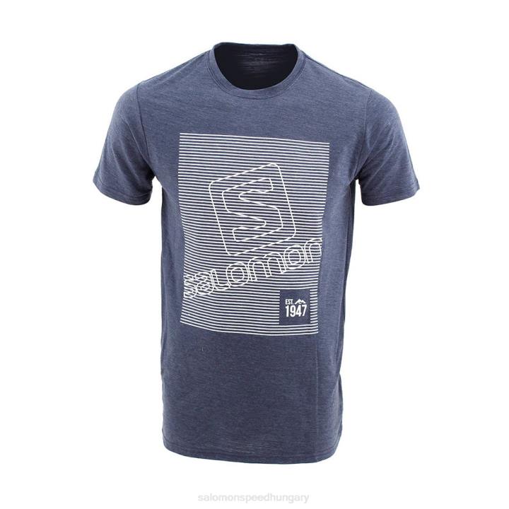 T8843771 Salomon ötvözet mel/night sky melange fineline ss tee b ötvözet mel/night sky melange
