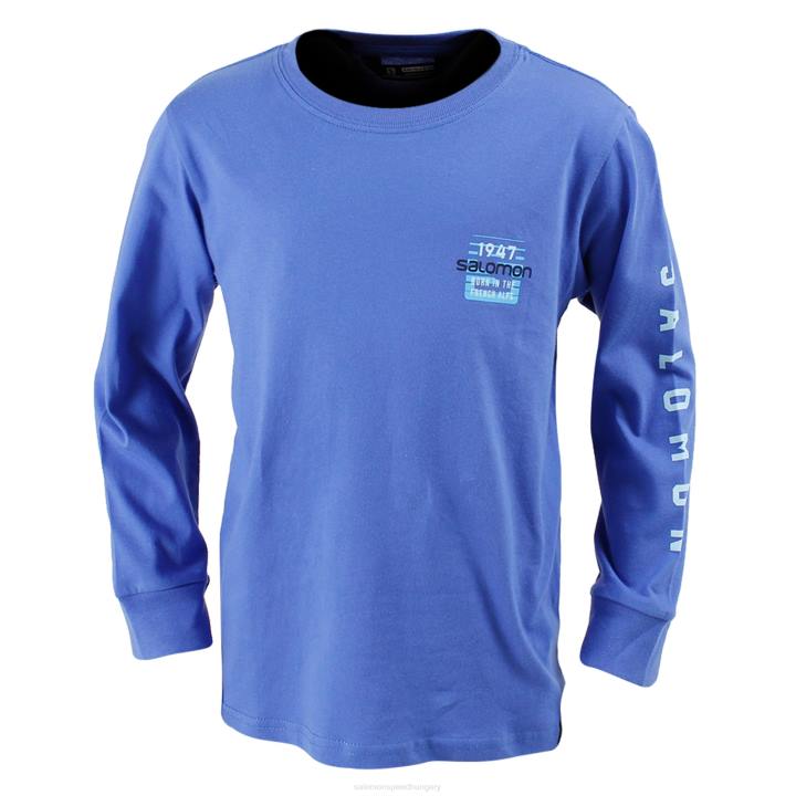 T8843772 Salomon fekete/káprázatos kék block out ls tee b fekete/káprázatos kék
