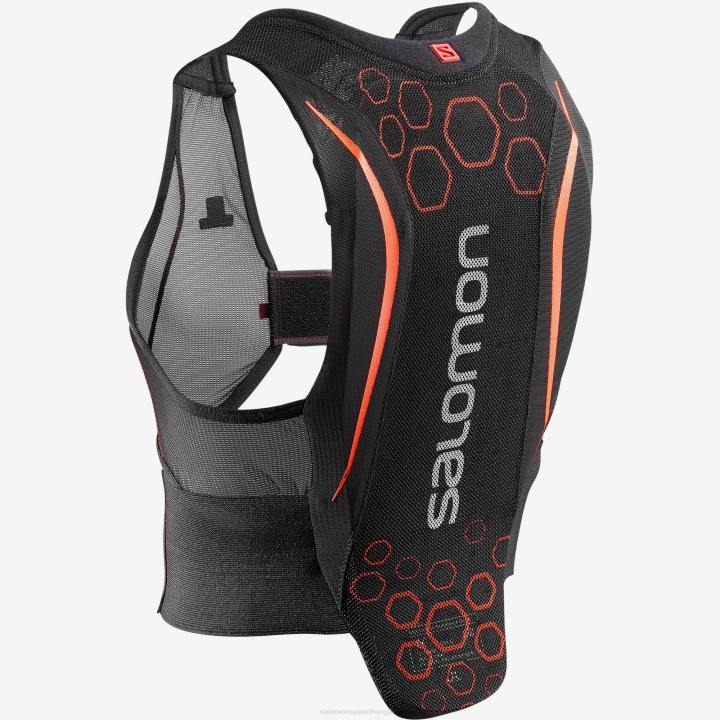T884553 Salomon fekete piros flexcell hátvédő junior fekete