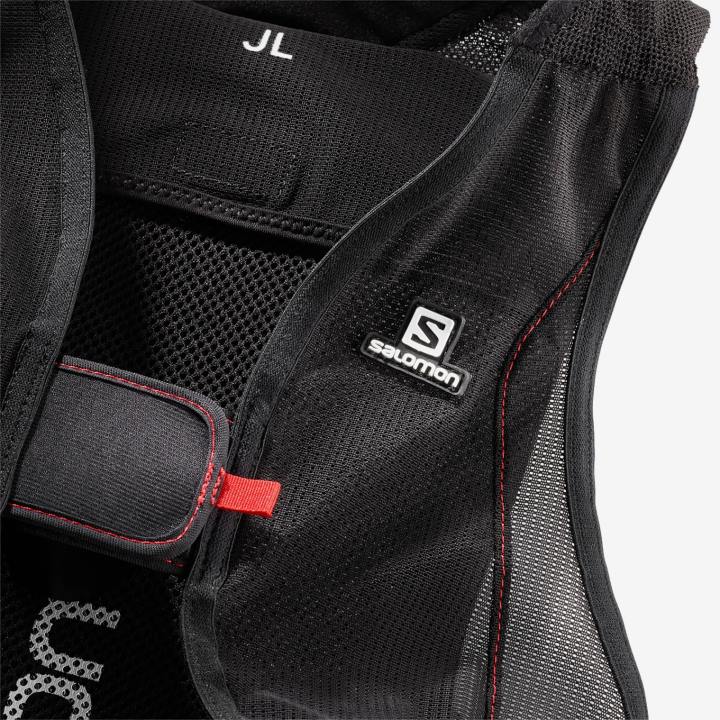 T884553 Salomon fekete piros flexcell hátvédő junior fekete