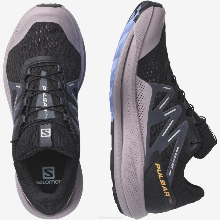 T88410 Salomon fekete/fürj/lolit pulsar trail gtx női fekete