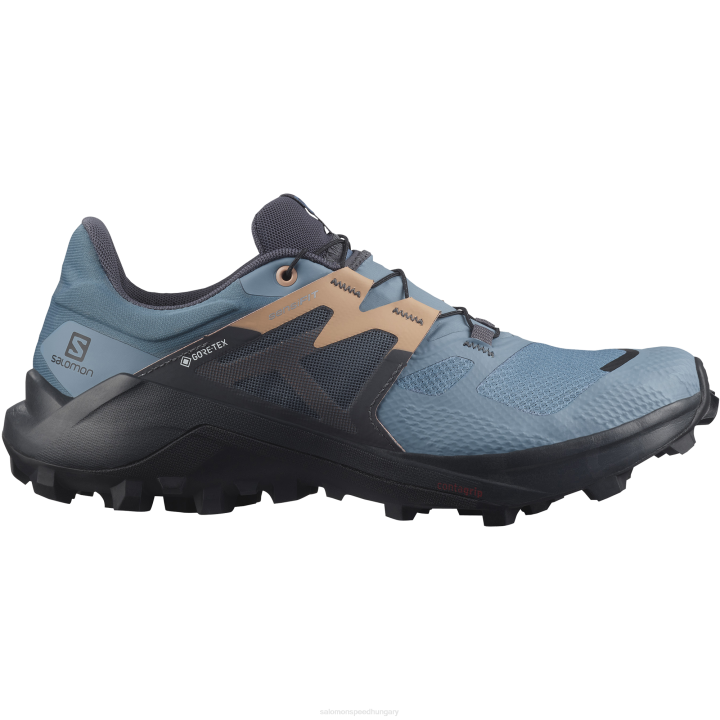 T8842215 Salomon kékkő-ébenfa-szirockó női trail futócipő wildcross 2 gore-tex bluestone-ébenfa