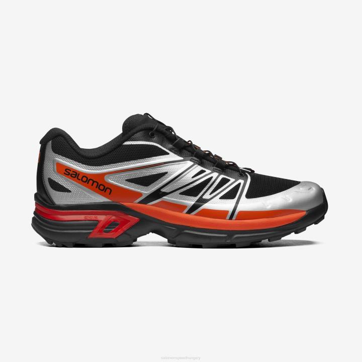 T88460 Salomon fekete/ezüst/vibráló narancs xt-wings 2 fekete ezüst