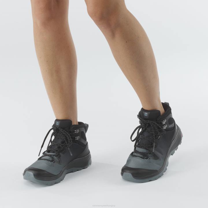 T8841518 Salomon viharos időjárás-fekete-katona női túrabakancs vaya mid gore-tex viharos időjárás-fekete-trooper