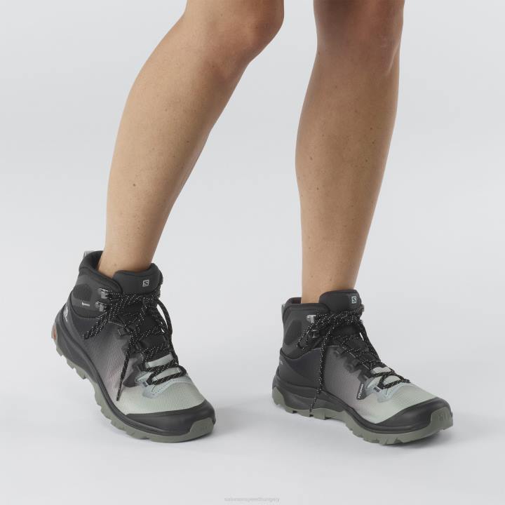 T8841520 Salomon aqua gray-fantom-ricinusszürke női túrabakancs vaya mid gore-tex aqua szürke-phantom-castor szürke