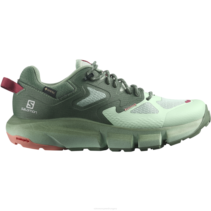 T8841524 Salomon permetezőkacsa zöld-dália női túracipők jósolják a túrát gore-tex spray-kacsa zöld-dália