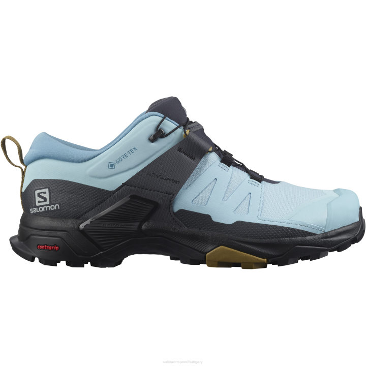 T8841532 Salomon kristály kék-fekete-kömény női túracipő x ultra 4 gore-tex kristály kék-fekete-kömény