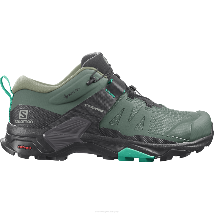 T8841533 Salomon kacsa zöld-fekete-menta levél női túracipő x ultra 4 gore-tex kacsa zöld-fekete-mentalevél