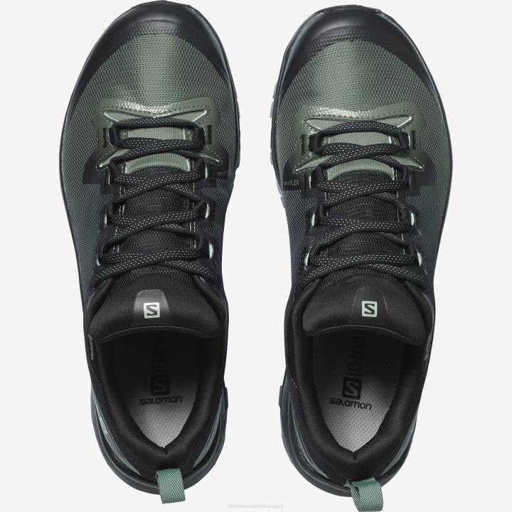 T8841537 Salomon fekete-balzsam zöld női túracipő vaya gore-tex fekete-balzsamzöld