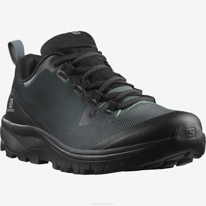 T8841537 Salomon fekete-balzsam zöld női túracipő vaya gore-tex fekete-balzsamzöld