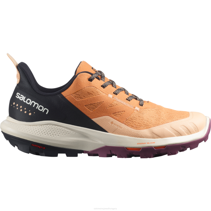 T8842194 Salomon kajszibarack-fekete-tulipánfa női túracipő outpulse gore-tex kajszibarack-fekete-tulipánfa