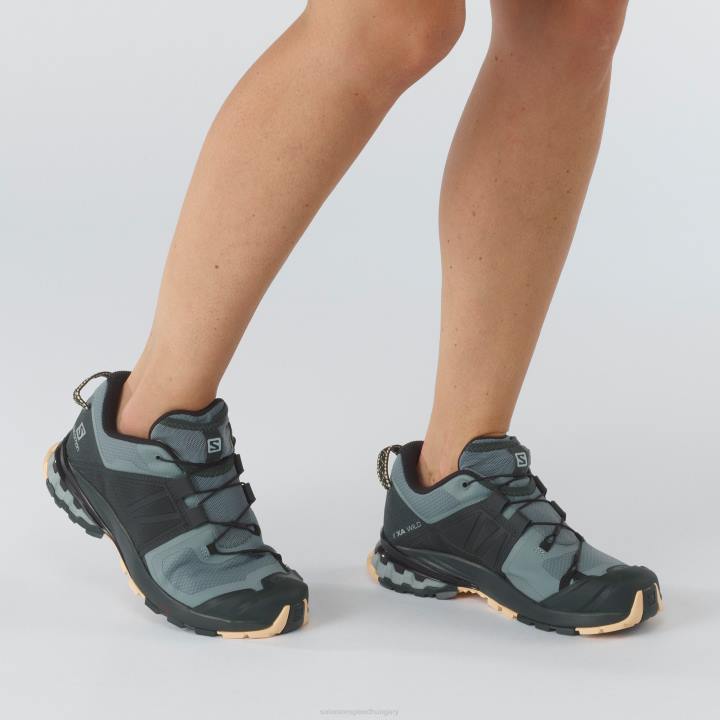 T8842196 Salomon trooper-zöld-mandulás krém női trail futócipő xa wild trooper-zöld-mandulás krém