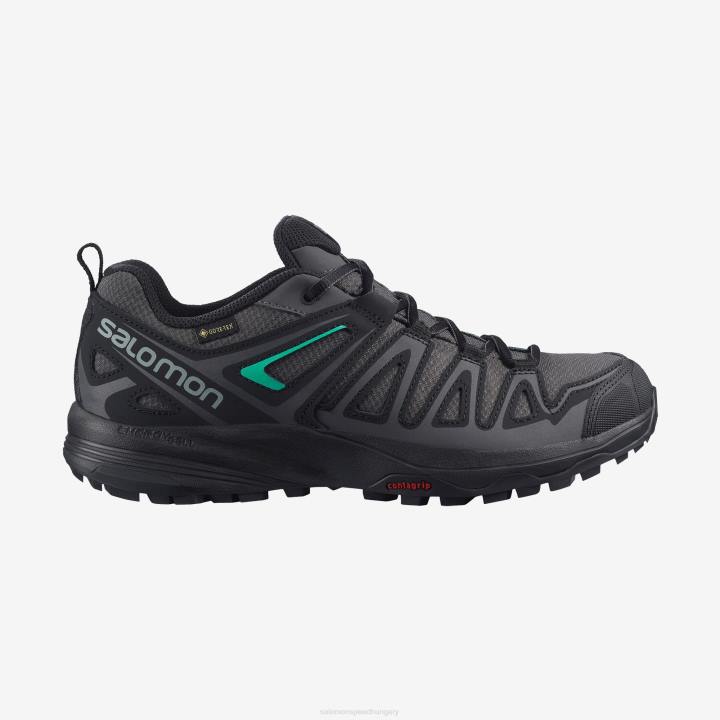 T8842198 Salomon mágnes-fekete-atlantis női-férfi túracipő x crest gore-tex magnet-black-atlantis