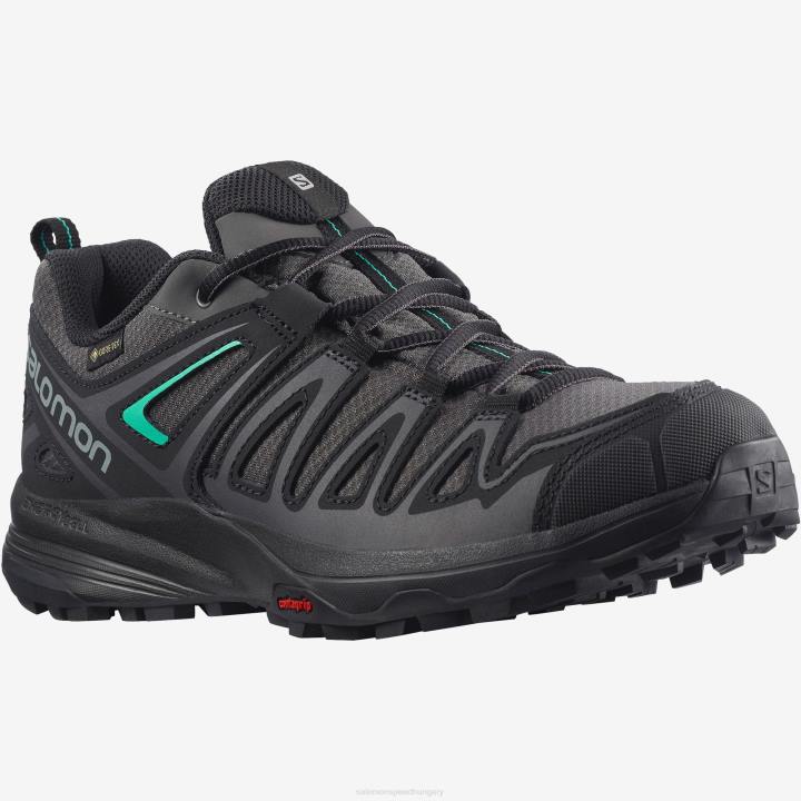 T8842198 Salomon mágnes-fekete-atlantis női-férfi túracipő x crest gore-tex magnet-black-atlantis