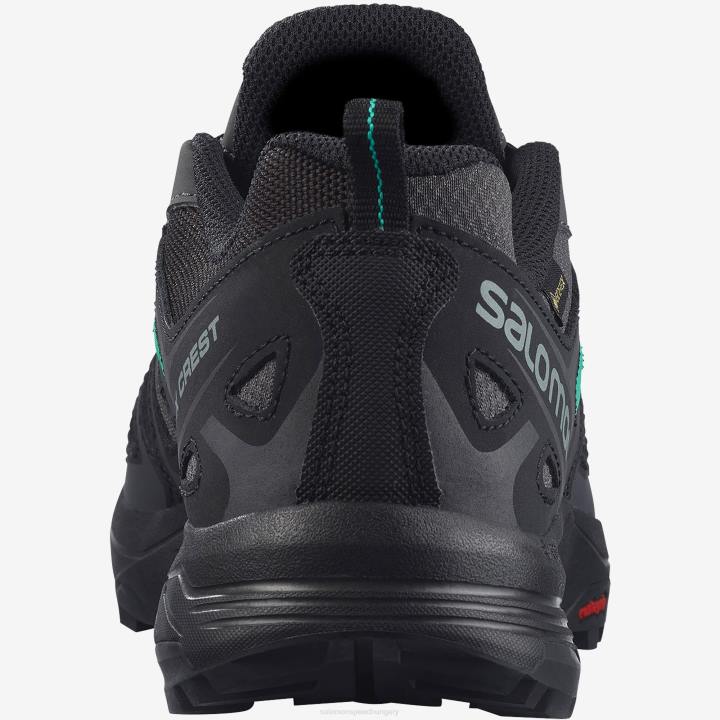 T8842198 Salomon mágnes-fekete-atlantis női-férfi túracipő x crest gore-tex magnet-black-atlantis