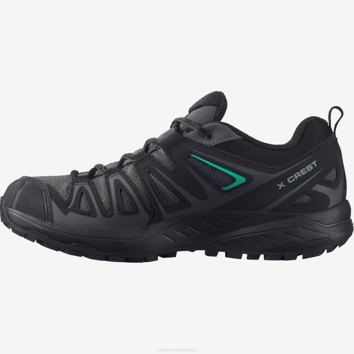 T8842198 Salomon mágnes-fekete-atlantis női-férfi túracipő x crest gore-tex magnet-black-atlantis