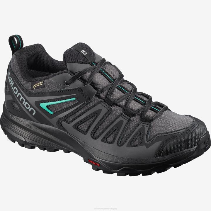 T8842198 Salomon mágnes-fekete-atlantis női-férfi túracipő x crest gore-tex magnet-black-atlantis