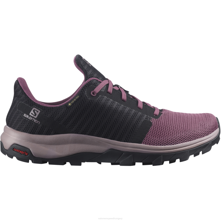 T8842208 Salomon tulipánfa-fekete-fürj női túracipő kimenő prizma gore-tex tulipánfa-fekete-fürj