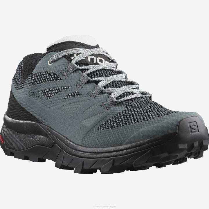 T8842209 Salomon viharos időjárás-fekete-hold szikla női túracipő körvonala gore-tex viharos időjárás-fekete-szikla