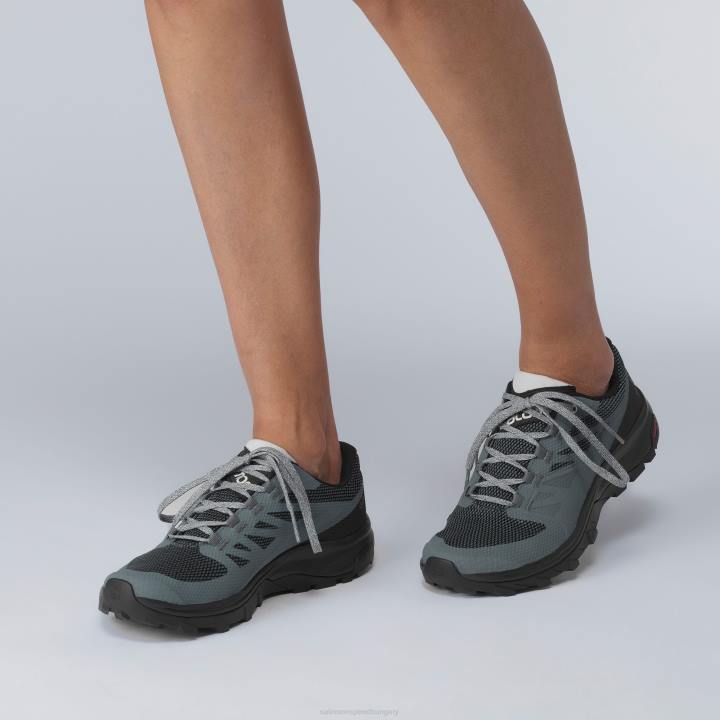 T8842209 Salomon viharos időjárás-fekete-hold szikla női túracipő körvonala gore-tex viharos időjárás-fekete-szikla
