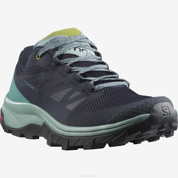 T8842210 Salomon rácsos-navy blézer-guacamole női túracipő körvonala gore-tex rácsos-navy blézer-guacamole