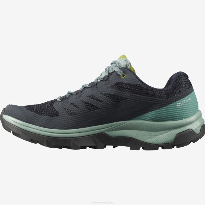 T8842210 Salomon rácsos-navy blézer-guacamole női túracipő körvonala gore-tex rácsos-navy blézer-guacamole