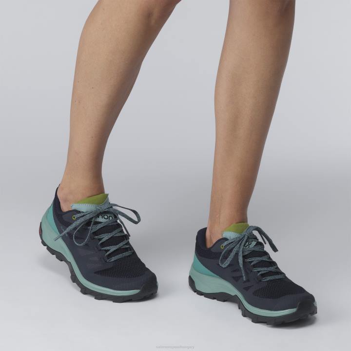 T8842210 Salomon rácsos-navy blézer-guacamole női túracipő körvonala gore-tex rácsos-navy blézer-guacamole