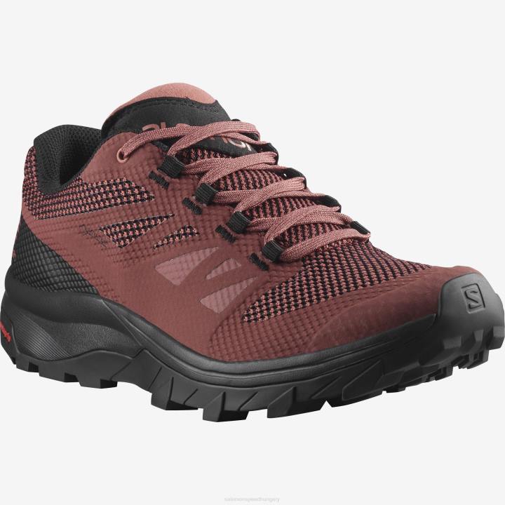 T8842211 Salomon almavaj-fekete-tégla por női túracipő körvonala gore-tex almavaj-fekete-téglapor