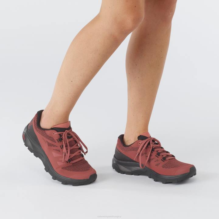 T8842211 Salomon almavaj-fekete-tégla por női túracipő körvonala gore-tex almavaj-fekete-téglapor