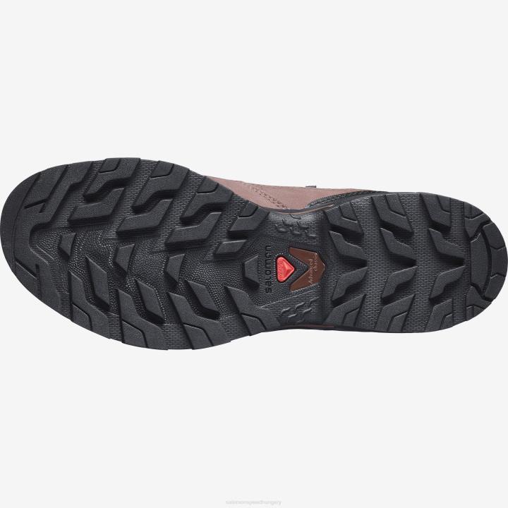 T8842270 Salomon bors-fekete-tégla por női túrabakancs kifelé gore-tex bors-fekete-téglapor