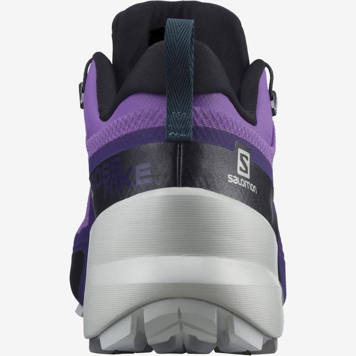 T8842276 Salomon lila-dérszürke-mély kékeszöld női túracipő cross hike gore-tex lila-dér szürke-mély kékeszöld