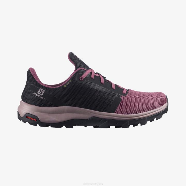 T88434 Salomon tulipánfa/fekete/fürj kimenő prizmás gtx cipő női tulipánfa